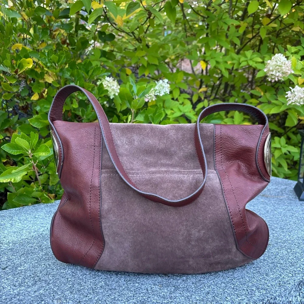 MAKOWSKY GIAMMA Hobo Shoulder Bag Genuine Suede/Leather Handbag,Designer - Picture 8 of 16